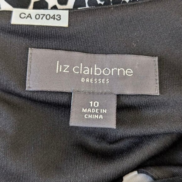 Liz Claiborne Animal Print Tulip Hem Dress - Picture 9 of 10